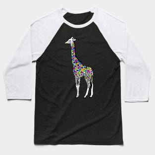 Colorful giraffe (b) Baseball T-Shirt